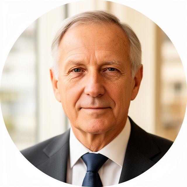 Dr. iur. Markus Keller in einem hellen Zürcher Kanzleibüro mit sachlichem Blick und ruhiger Ausstrahlung